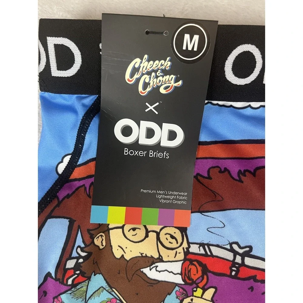 STAND OUT BE ODD Men's Boxer Medium Brief Cheech Chong ODD Multi-Color Underwear